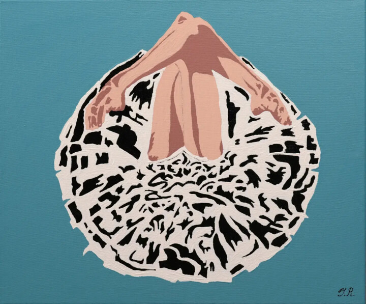 Картина под названием "The Dying Swan (Pop…" - Irina Reitz, Подлинное произведение искусства, Акрил Установлен на Деревянная…