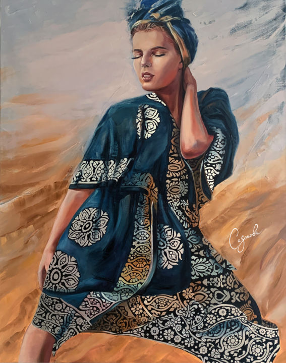 Pintura intitulada "Sands of time" por Irina Sazonova, Obras de arte originais, Óleo
