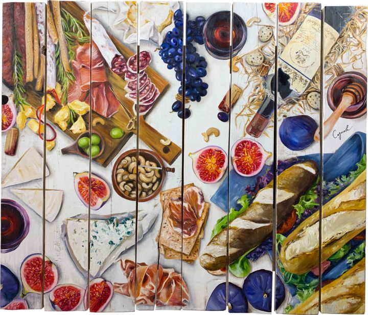 Pittura intitolato "Gourmet Collection.…" da Irina Sazonova, Opera d'arte originale, Olio