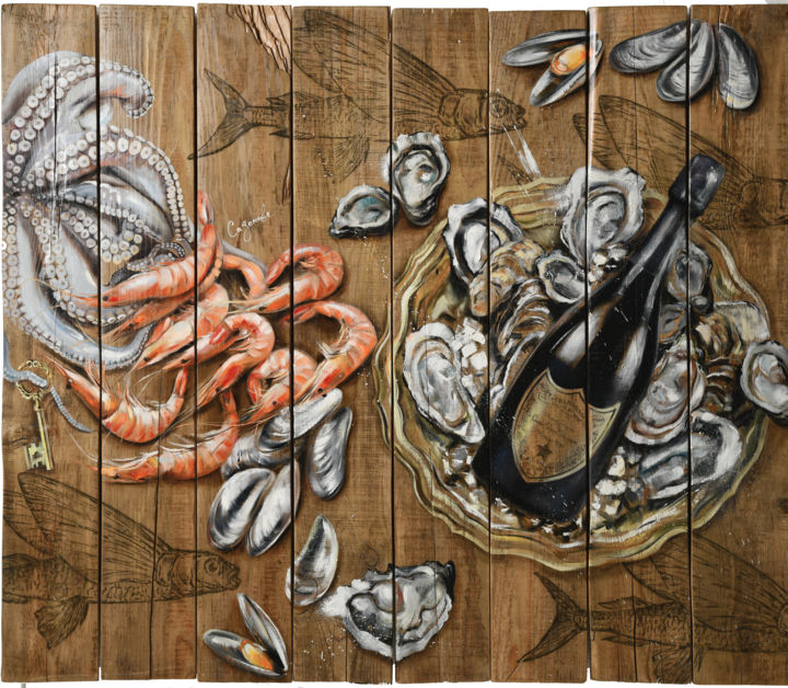 Peinture intitulée "Gourmet collection.…" par Irina Sazonova, Œuvre d'art originale, Huile