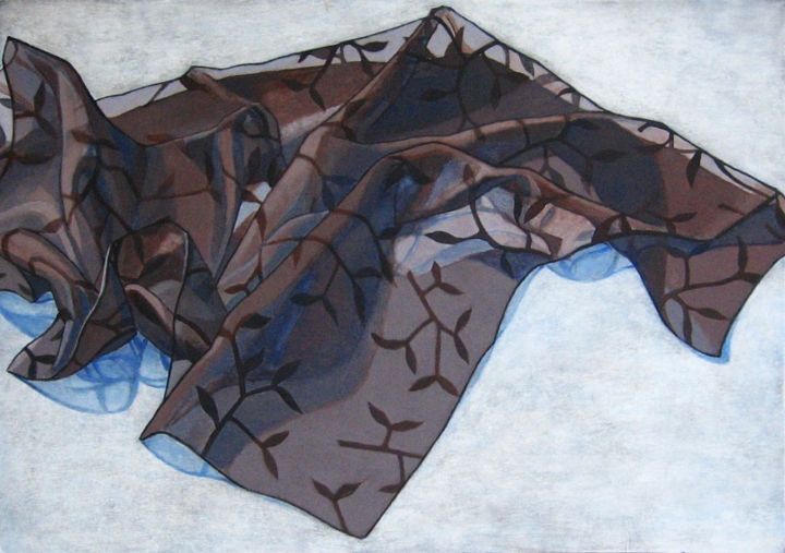 Картина под названием "драпировка №2" - Irina Titovets, Подлинное произведение искусства, Масло