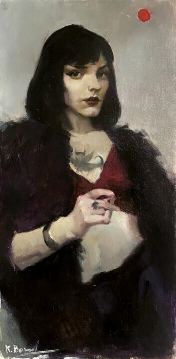 Peinture intitulée "Girl with a bob" par Irina Tsvetkova, Œuvre d'art originale, Huile