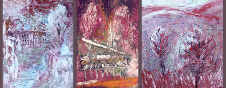Картина под названием "triptych November .…" - Irina Tuzhilina, Подлинное произведение искусства