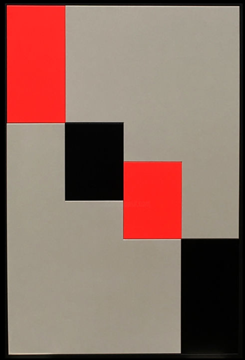 Painting titled "Diagonal" by Irina Duquesne Et Philippe Dufay, Original Artwork, Lacquer