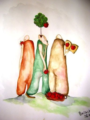 Painting titled "Apples" by Irina Basalik El Houri, Original Artwork