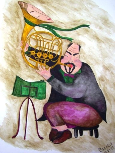 Painting titled "Tuba" by Irina Basalik El Houri, Original Artwork