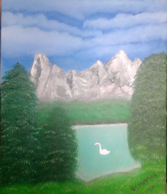 Peinture intitulée "картина одинокая ле…" par Irosman, Œuvre d'art originale,