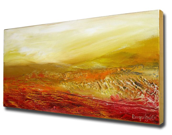 Painting titled "Desert Valley" by Irina Rumyantseva, Original Artwork, Acrylic