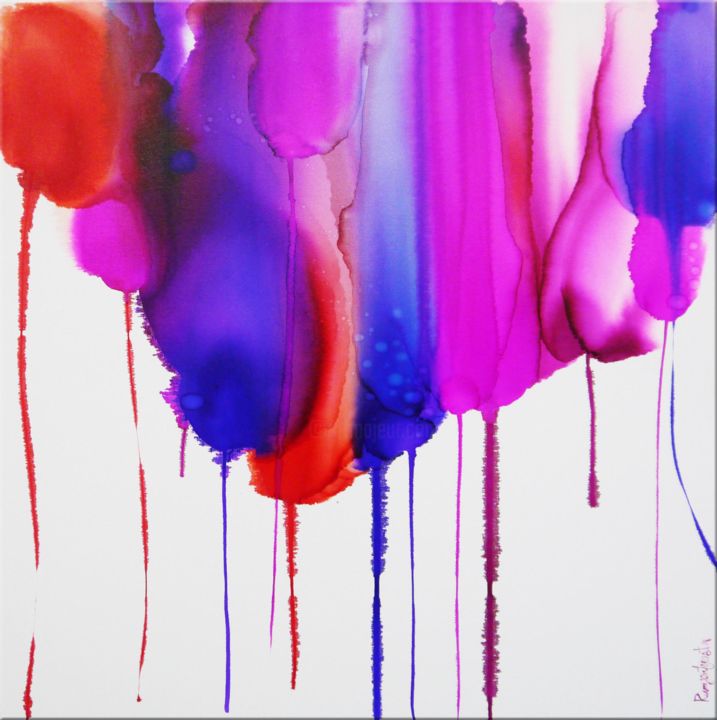 Painting titled "Colour Infusion #10…" by Irina Rumyantseva, Original Artwork, Ink