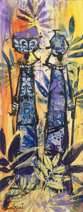 Colagens intitulada "Zulu life 2" por Irina Rumyantseva, Obras de arte originais