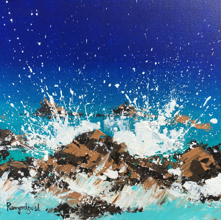 Peinture intitulée "Ocean Waves 5" par Irina Rumyantseva, Œuvre d'art originale, Acrylique