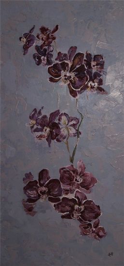 Peinture intitulée "Orchidées" par Inspiration, Œuvre d'art originale