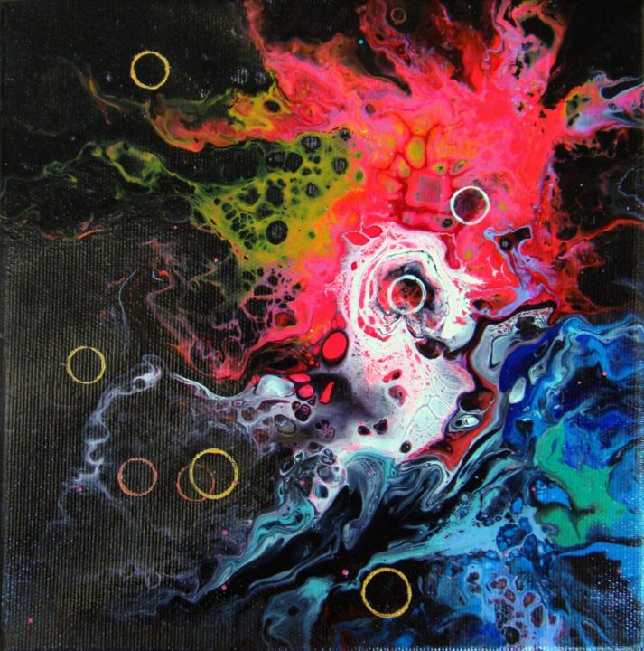 Картина под названием ""Colorful dreams" S…" - Irini Karpikioti, Подлинное произведение искусства, Акрил