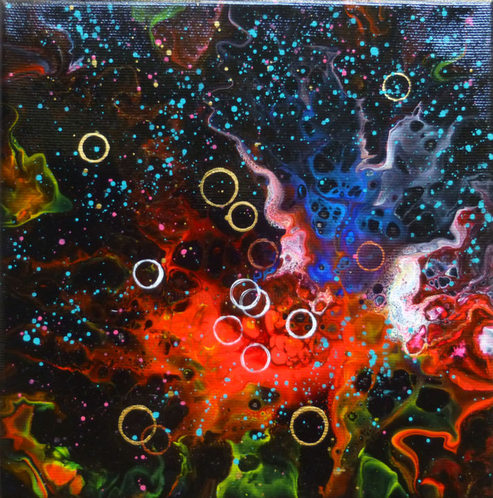 Pintura titulada ""Colorful dreams 2"…" por Irini Karpikioti, Obra de arte original, Acrílico