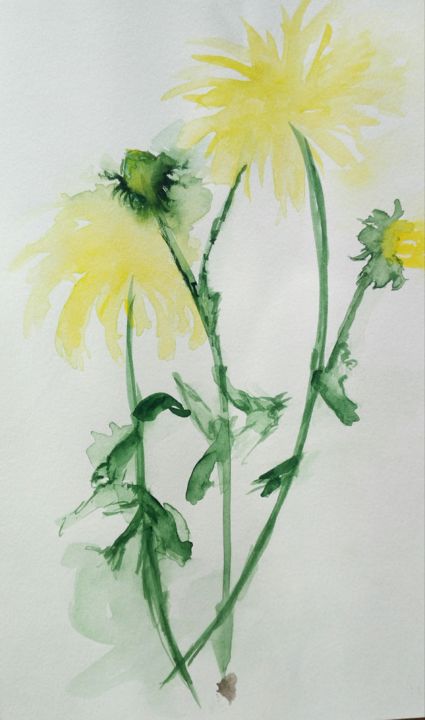 Painting titled "Frühling" by Irene Apostolou, Original Artwork