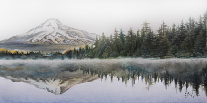 Картина под названием "Landscape painting…" - Irinjoyart, Подлинное произведение искусства, Масло