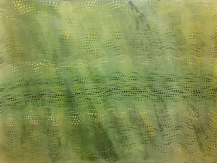 Peinture intitulée "Greens" par Iris Lindsay, Œuvre d'art originale, Acrylique