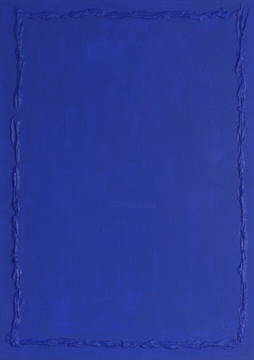 Painting titled "Blue Ultramarine 3D…" by Iris White, Original Artwork, Acrylic