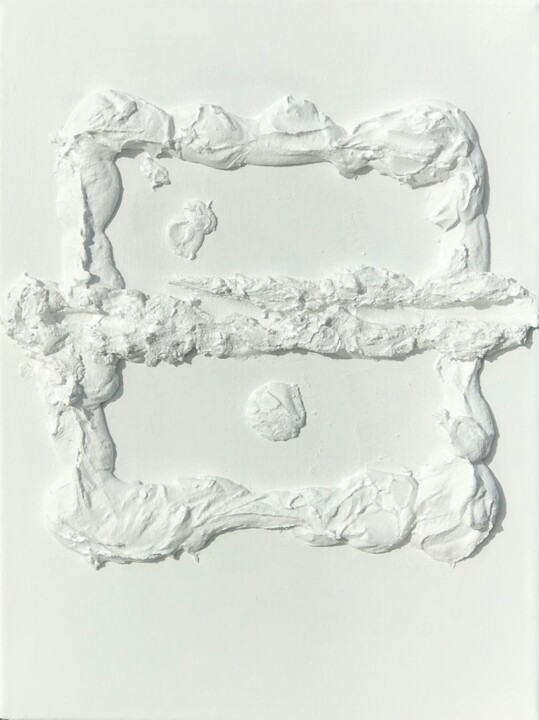Pittura intitolato "white modern art" da Iris White, Opera d'arte originale, Acrilico