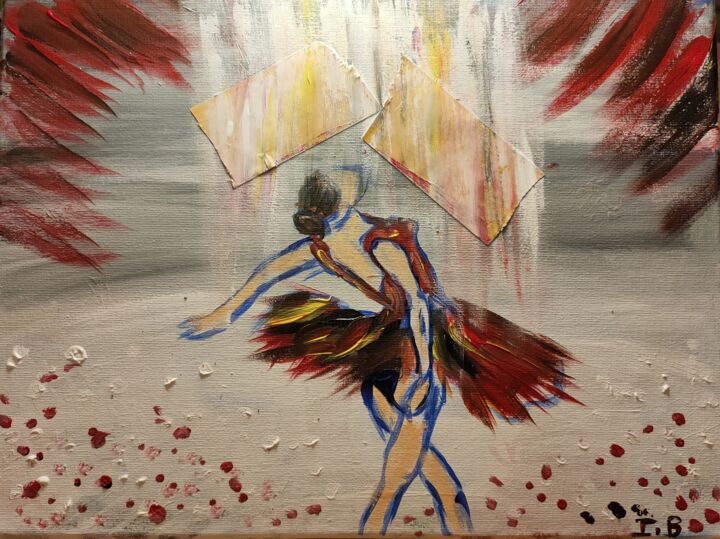 Painting titled "La Danseuse 1" by Iris Baratier, Original Artwork, Acrylic