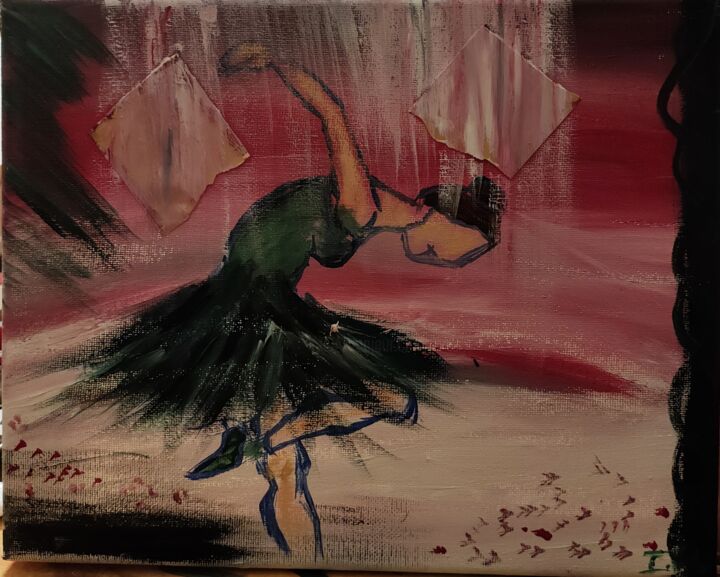 Painting titled "La Danseuse 2" by Iris Baratier, Original Artwork, Acrylic