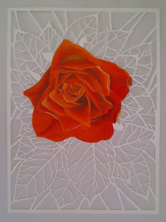Escultura titulada "de rose rouge" por Irit Levy, Obra de arte original