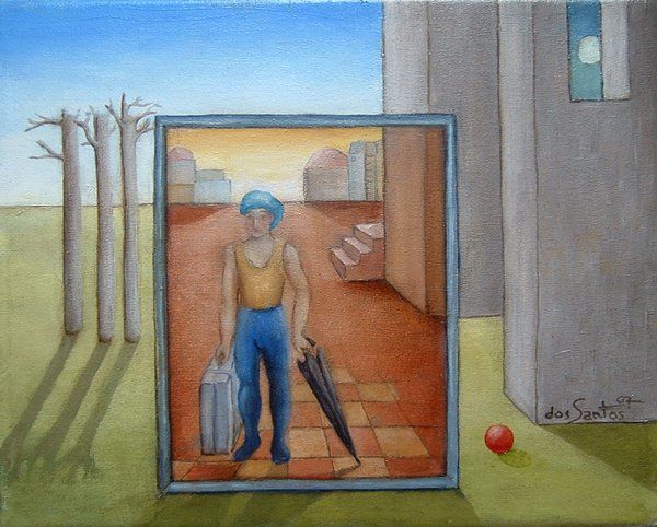 Painting titled "Alguien llega" by Irma Dos Santos, Original Artwork