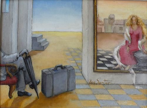 Peinture intitulée "Espera en la tarde" par Irma Dos Santos, Œuvre d'art originale