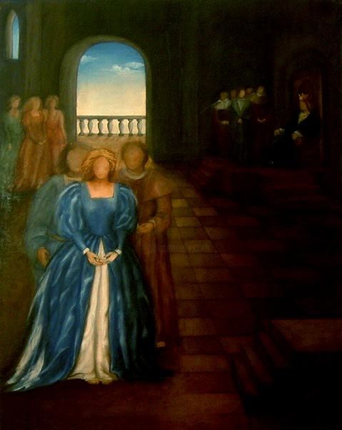 Painting titled ""Swords and Benedic…" by Irma Dos Santos, Original Artwork