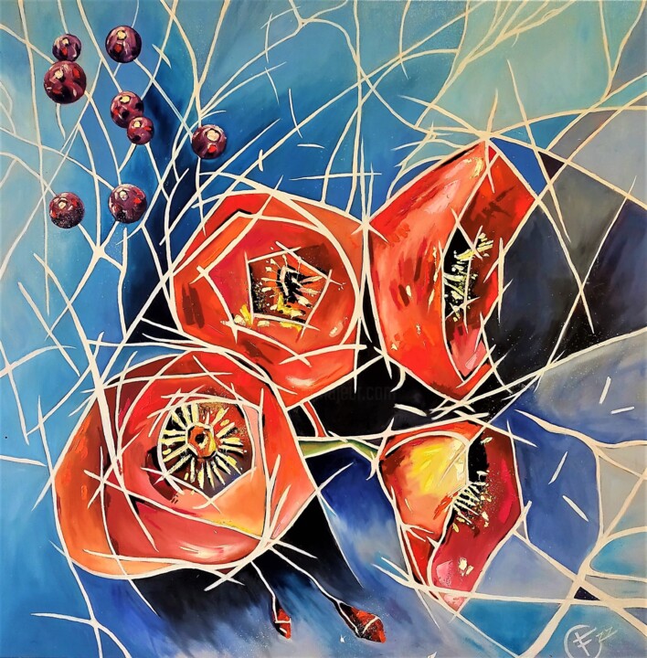Peinture intitulée "OCCHI SULL'UNIVERSO" par Fabrizio Cancelliere, Œuvre d'art originale, Huile