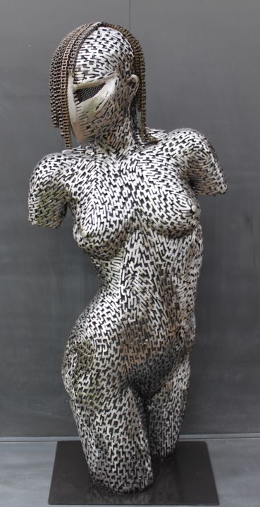 Sculpture intitulée "" A Hidden Agenda "" par Scott Wilkes, Œuvre d'art originale, Métaux