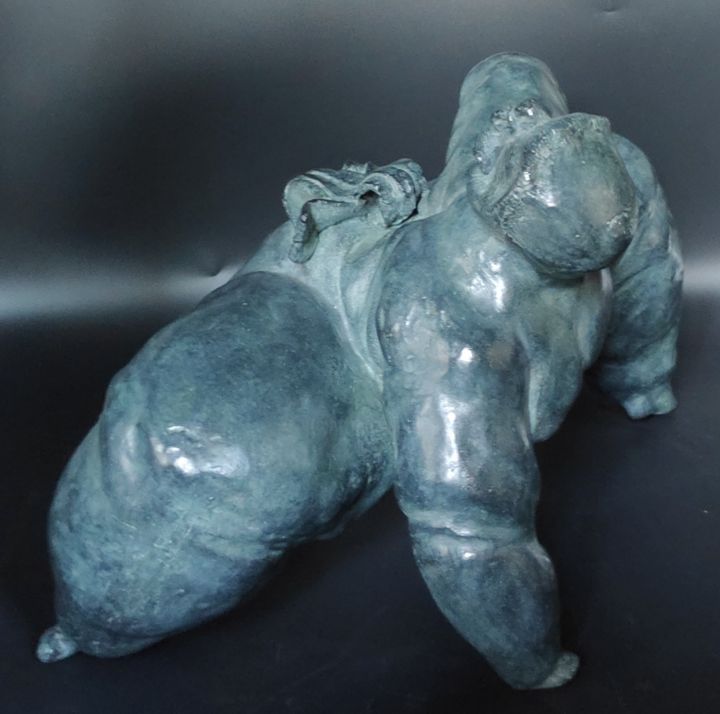 Sculpture intitulée "Asashi" par Laurence Schlimm Boland, Œuvre d'art originale, Bronze