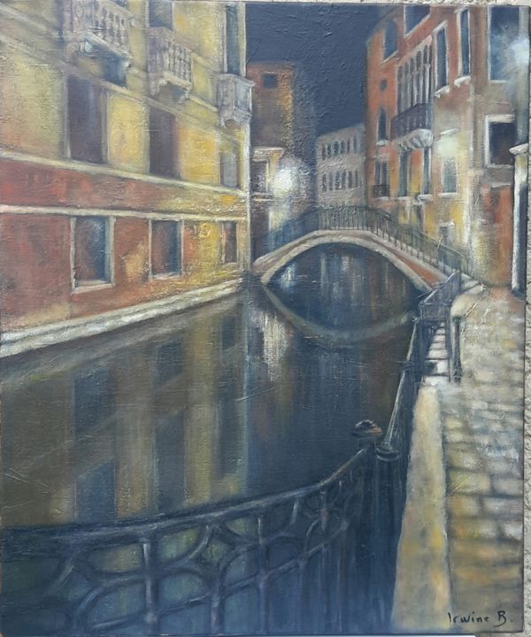 Painting titled "Venezia" by Irwine B., Original Artwork, Acrylic