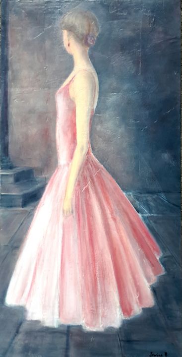 Painting titled "Danseuse" by Irwine B., Original Artwork, Oil