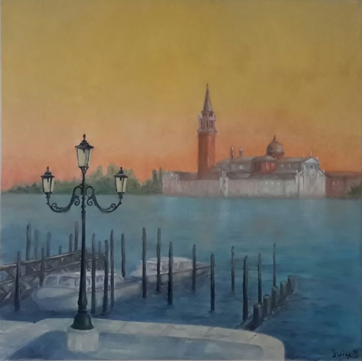 Peinture intitulée "Venise, San Giorgio…" par Irwine B., Œuvre d'art originale, Huile