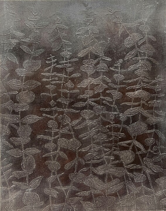 Pittura intitolato "Frozen Plants Acryl…" da Iryna Antoniuk (IRENA TONE), Opera d'arte originale, Acrilico