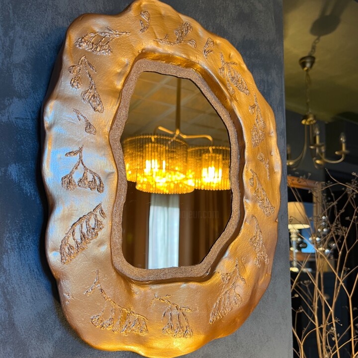Design intitolato "Bronze Arty Mirror…" da Iryna Antoniuk (IRENA TONE), Opera d'arte originale, Accessori
