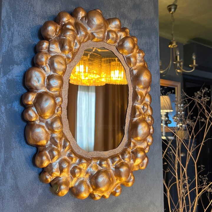 Design intitulada "Bronze Arty Mirror…" por Iryna Antoniuk (IRENA TONE), Obras de arte originais, Acessórios