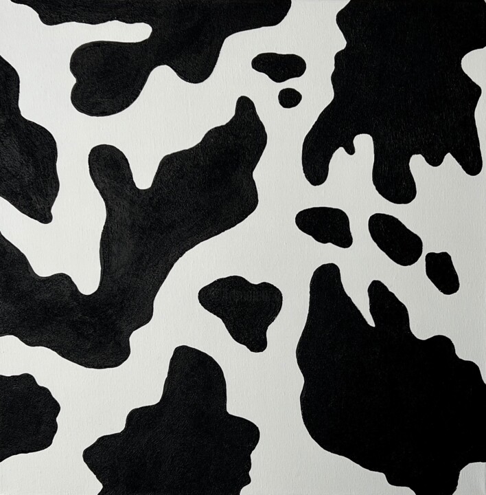 Pintura titulada "Cow Pattern" por Iryna Antoniuk (IRENA TONE), Obra de arte original, Acrílico