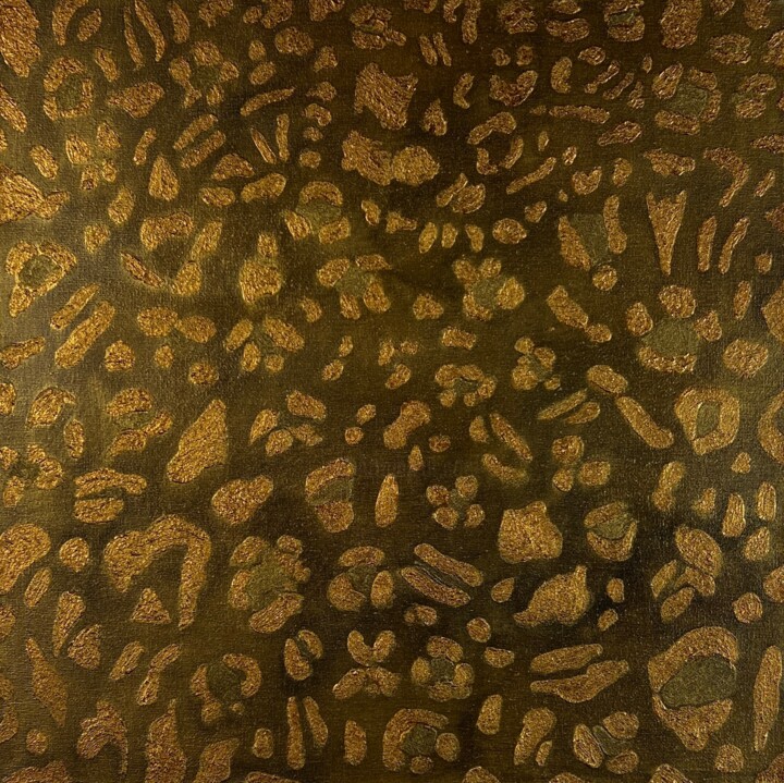 Картина под названием "Leopard pattern" - Iryna Antoniuk (IRENA TONE), Подлинное произведение искусства, Акрил