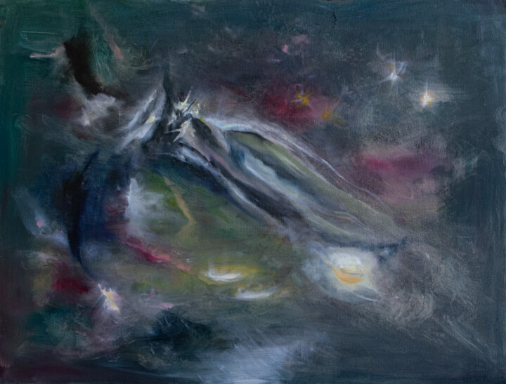 Schilderij getiteld "Light of the first…" door Iryna Bobrova, Origineel Kunstwerk, Olie