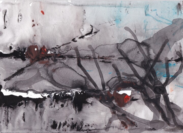 Painting titled "630" by Iryna Calinicenco - Cairynaart, Original Artwork, Ink