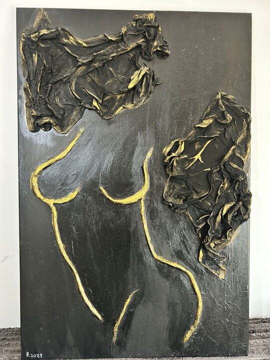 Pittura intitolato "Mulher Negra" da Iryna Khayetska, Opera d'arte originale, Acrilico