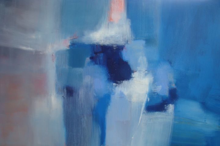 Painting titled "Blue abstract" by Kitaieva Iryna, Original Artwork, Acrylic