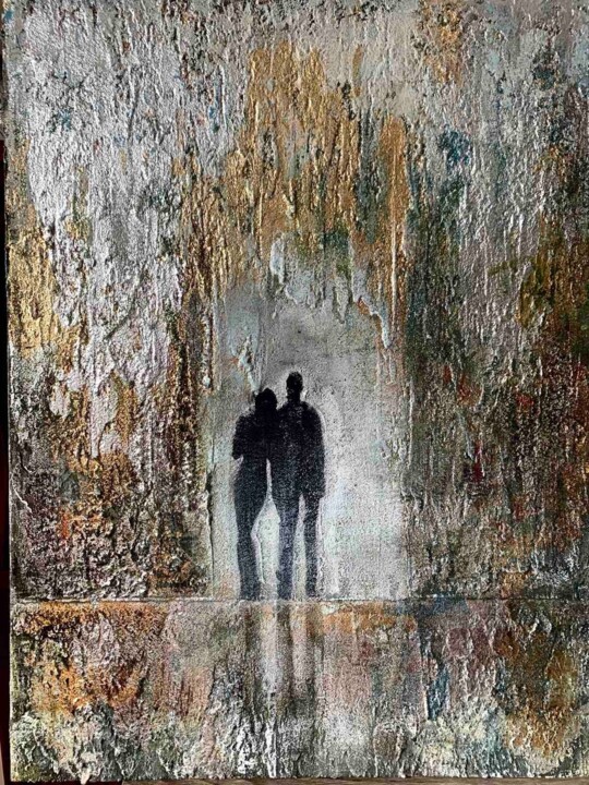 Painting titled "Couple" by Iryna Nikolaieva, Original Artwork, Acrylic