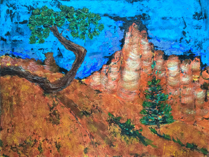Malerei mit dem Titel "Bryce Canyon Nation…" von Iryna Sapsai, Original-Kunstwerk, Acryl