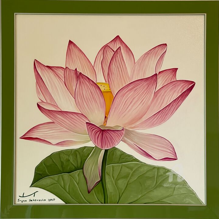 Peinture intitulée "Lotus 1" par Iryna Yakovenko, Œuvre d'art originale, Huile