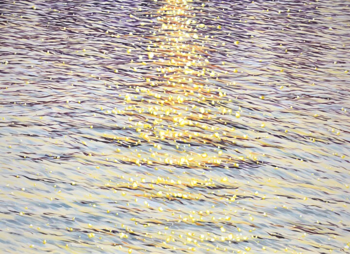Картина под названием "Golden shimmer." - Iryna Kastsova, Подлинное произведение искусства, Акрил