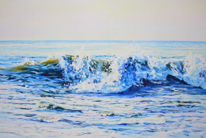 Pintura intitulada "Affectionate waves" por Iryna Kastsova, Obras de arte originais, Acrílico Montado em Armação em madeira