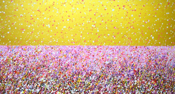 Картина под названием "Magic field" - Iryna Kastsova, Подлинное произведение искусства, Акрил Установлен на Деревянная рама…